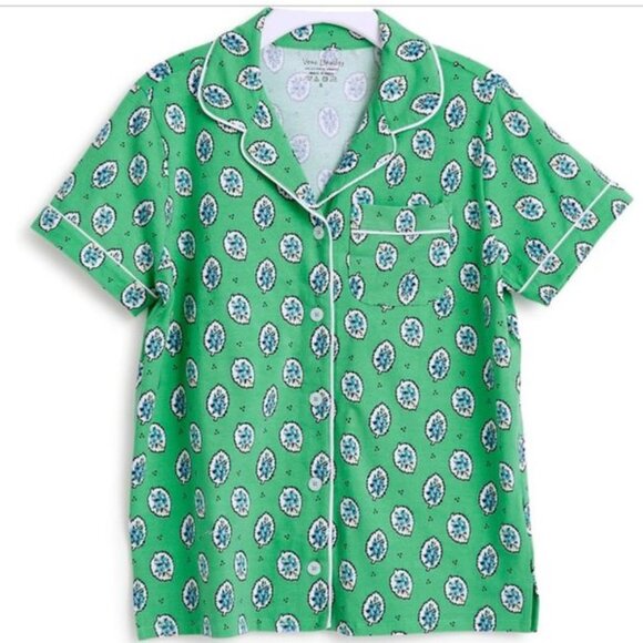 Vera Bradley Other - Vera Bradley Cotton Pajama Top Garden Green Leaf Floral 3XL NWT